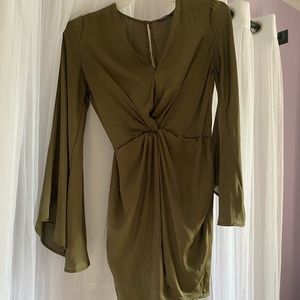 Olive Green Flowy Dress